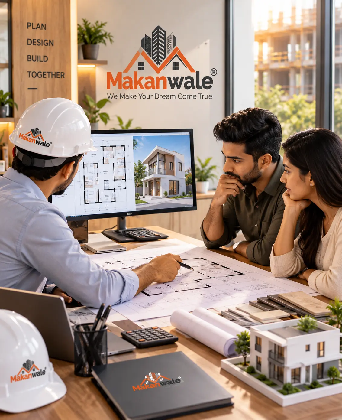 House floor plan consultation with architect